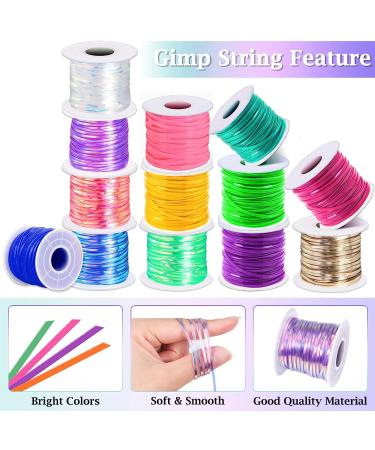 Cridoz Boondoggle String Kit with 20 Rolls Plastic Lacing Cord and 50 Keychain Accessories - Lanyard String Set for Crafts & Weaving - Buy Online on GoSupps.com