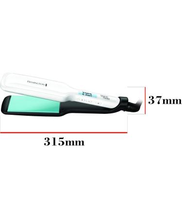 Remington S8550 Smooth Iron Wide - Shine Therapy with Argan Oil & Vitamin E | LCD Display 150-230 C | High-Quality Ceramic Coating for Glossy Hair - Buy Online on GoSupps.com