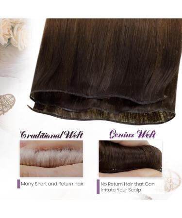 LAAVOO LAG TREEN Real Hair Extensions - Brown Balayage 60cm Virgin Ombre Tress for Sewing - 25g #3/8 - Buy Online on GoSupps.com