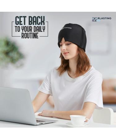 Form Fitting Gel Ice Headache Relief Hat - Cold Therapy Cap for Migraine Relief - Buy Online on GoSupps.com