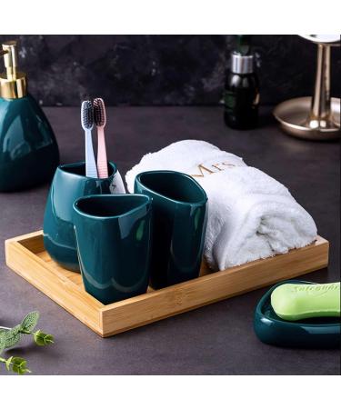 Bathroom soap dispenser handwash dispenser bottle/Dark Green Bathroom Accessories Set Accesorios Para Ba o Apartment Necessities Contain Toothbrush Cup Soap Dispenser Soap Dish-dark green 5 set-G Silver Pump Dark Green 5 Set - Buy Online on GoSupps.com