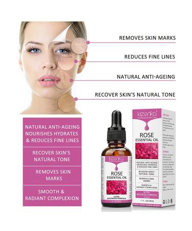 Rose Essential Oil for Face - Anti-Aging Moisturizer & Serum (30ml) | Hydrating Skin Care - Buy Online on GoSupps.com