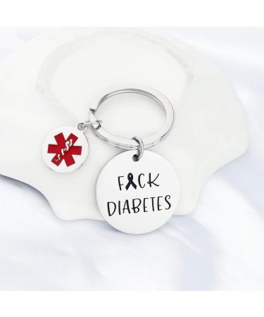 FUSTMW Diabetes Keychain - Diabetic Awareness Support Jewelry & Gifts - Buy Online on GoSupps.com
