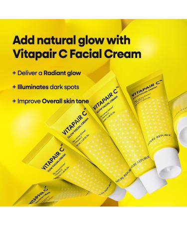 Nature Republic Vitapair C Glow Facial Cream - Hydrating Face Moisturizer for Women Pure Vitamin Firming Beauty Skin Gentle Night Skincare Daily Hydration Radiance Glowing 50ml / 1.69 fl oz - Buy Online on GoSupps.com