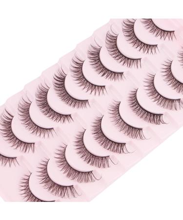 Parrarri Cat Eye Russian False Eyelashes - 10 Pairs of Curly Mink Strip Lashes | Reusable & Wispy Design - Buy Online on GoSupps.com