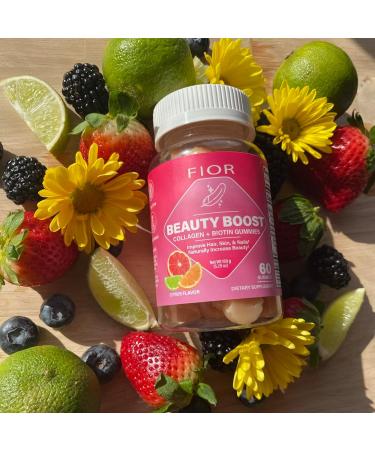 Fior Wellness Biotin and Collagen Supplements - Hair, Skin, and Nails Vitamins | Collagen & Biotin Gummies | 60 Count Pack - Buy Online on GoSupps.com