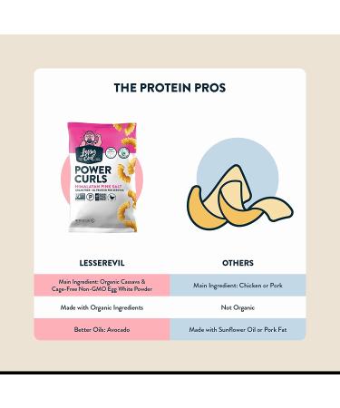 LesserEvil Himalayan Pink Salt Power Curls - 4 Ounce (Pack of 3) | Grain-Free | Avocado Oil | Clean Protein | Minimally Processed - Buy Online on GoSupps.com