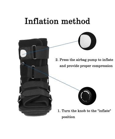 Small Black Walking Boot for Sprained Ankle, Toe Fractures | Foot Brace Post-Surgery - Buy Online on GoSupps.com