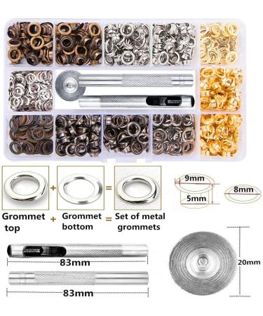 Meikeer Metal Grommets Kit 3/16 inch 400Pcs - Eyelets Sets for Shoes, Clothes, Crafts - DIY Project with Storage Box - 4 Colors - Buy Online on GoSupps.com