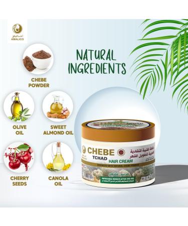 Hair Leave-in Cream with Chebe Powder for Hair Growth | 200 GM | African Natural Formula for Thicker Hair - Buy Online on GoSupps.com