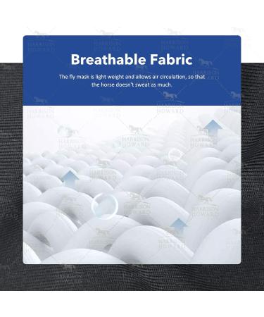 Buy Harrison Howard Stretchable UV Protection Fly Mask - Extra-Full Dark Blue with Full Visibility & Ventilated Earmiths - Ideal for Horses - Buy Online on GoSupps.com