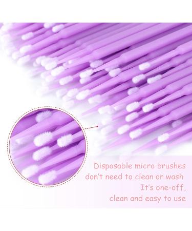 G2PLUS 200PCS Light Purple Micro Applicators Brushes - Disposable Eyelash Extension Swabs | Perfect for Eyelashes Extensions - Buy Online on GoSupps.com
