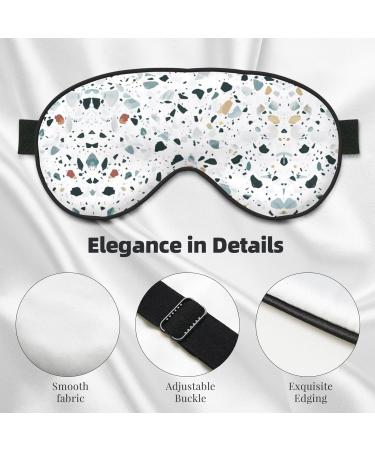 Buy Terrazzo Marble Pastel Eye Mask - Soft Adjustable Sleep Mask for Men & Women - International Shipping - Buy Online on GoSupps.com
