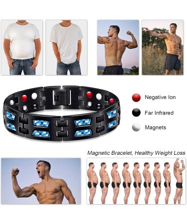 Magnetic Therapy Bracelet & Lymphatic Drainage Ring Set - 1PC Magnet Hard Band 2PCs Magnetic Bracelets with Gift Box & Adjustment Tool | International Shipping - Buy Online on GoSupps.com