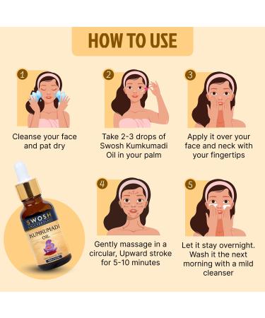 SWOSH Ayurveda Kumkumadi Tailam - 100% Vegan Saffron Face Oil for Glowing Skin (10ml) | Chemical Free Revives & Repairs Dull Skin - Buy Online on GoSupps.com