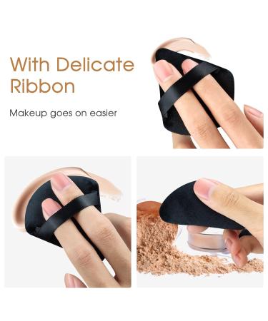 Triangle Makeup Powder Puff - Soft Reusable Velours Sponge Pads (6 Pieces | Pink & Black) | International Shipping - Buy Online on GoSupps.com