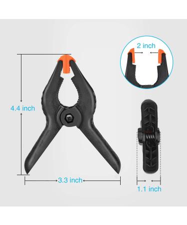 6-Pack Yesker Backdrop Clamps - Heavy Duty 4.4 Inch Clips for Photography Studio Video Backdrop Support Stand - Buy Online on GoSupps.com
