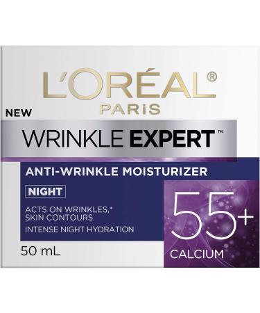 L'Oreal Paris Anti-Aging Face Cream 55+ Night Skincare Wrinkle Expert With Calcium to Reduce the Look of Wrinkles 50mL - Buy Online on GoSupps.com