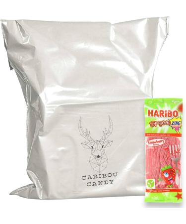 Spaghetti Zing Strawberry Sugar Coated Gummy Sweets Fizzy Laces Suitable for Vegans 140g - 3x Share Bags - Buy Online on GoSupps.com