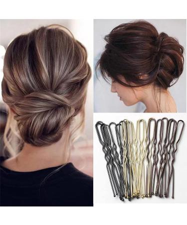 100 Count Hair Pins with Hairpins Box - Wave Barrette Hair Accessories for Women, Girls, Kids - Mini Bobby Pins & U Shaped Hair Pin - Great for All Hair Types - Black - Buy Online on GoSupps.com