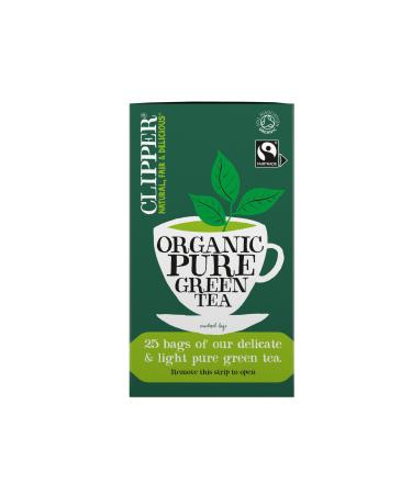 Clipper Organic Pure Green Tea Bags | 150 Individually Wrapped Teabags (6 x Boxes of 25) | Bulk Buy for Home & Catering | Eco-Conscious Fair Trade Tea | Natural Unbleached Plant-Based & Biodegradable
