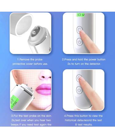 Hydration Tester & Skin Monitor - Digital Moisture Analyzer for Personal Facial Care - Optimize Skin Hydration & Oil Content - Buy Online on GoSupps.com