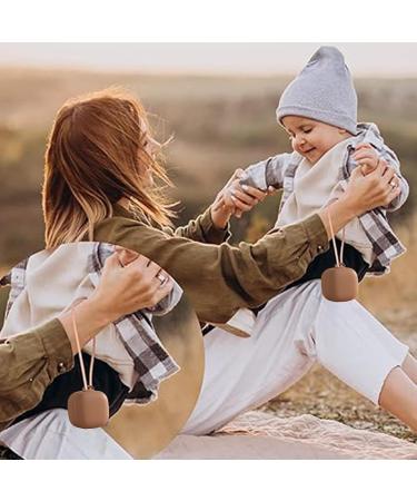 Lesunbak Portable Silicone Pacifier Cover | Travel Container for Babies | Ideal for Boys & Girls | Perfect for Walks | Convenient Storage in Brown - Buy Online on GoSupps.com