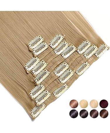 S-noilite 23 Inch Ash Blonde Clip In Hair Extensions - 8pcs Full Head, Long & Straight Fashion Choice in 60 Colours - Buy Online on GoSupps.com