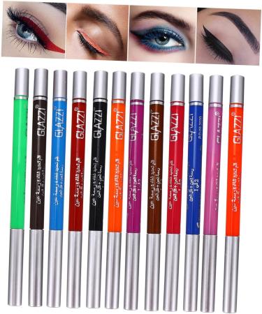 VINTORKY 12 Pcs 1 Set Shadow Set Red Eyeliner for Eyes Makeup Kit Plastic Colorful - Buy Online on GoSupps.com