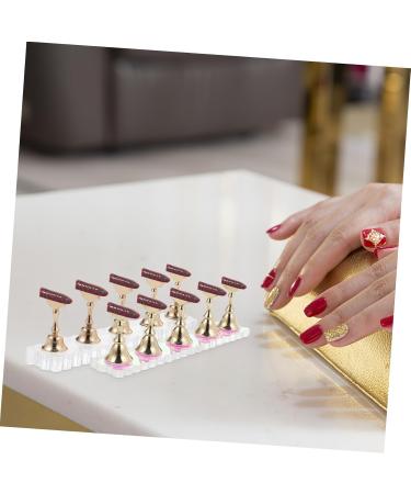 minkissy 2 Sets Nails Tool Show Rack Nail Painting Stand Nail Stand for Press on Fake Nail Holder Press on Nail Holder Nail Stands Nail Art Kits Fake Nail Stand Accessories Acrylic Metal - Buy Online on GoSupps.com