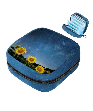 Women bands storage bag menstrual cup pocket girl travel big capacity make-up women bandage organizer sunflower galaxy color 5