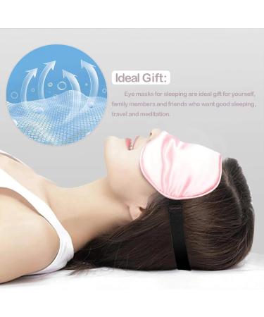 Adjustable Pink Satin Sleep Mask for Women | Silk Eye Mask for Sleeping - Perfect for Relaxation & Adult Play - Buy Online on GoSupps.com