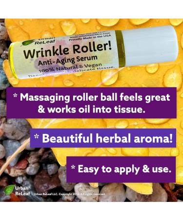 Buy Urban ReLeaf Natural Anti-Aging Serum | Wrinkle Roller with Hemp Seed & Rosehip Oil - Plump & Soothe Facial Skin - International Shipping Available - Buy Online on GoSupps.com