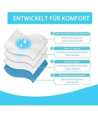 High-Suction Demigreate Fowll Pants for Bitches - 3-Piece Adjustable Dog Diapers with Cute Flower Design - Buy Online on GoSupps.com