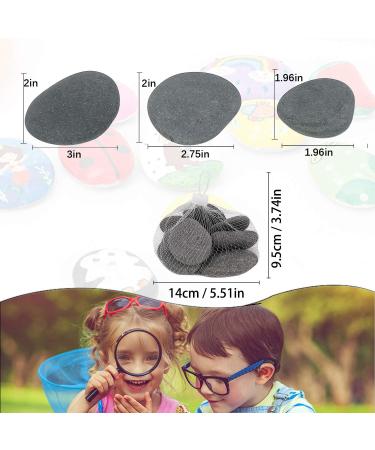 Lulonpon 16-Piece Painting Rocks Set - 2-3 Inch Kindness Rocks for Kids - Smooth Surface Arts and Crafting Supplies - 4.0 lbs Blue-Gray River Rocks Bulk - Buy Online on GoSupps.com
