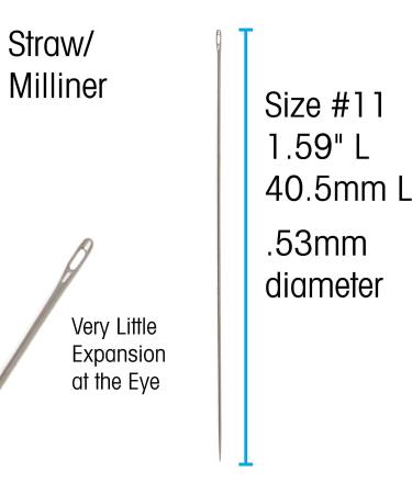 John James Milliners Straw Needles Size 11 - Pack of 25 | L4312-11 - Buy Online on GoSupps.com