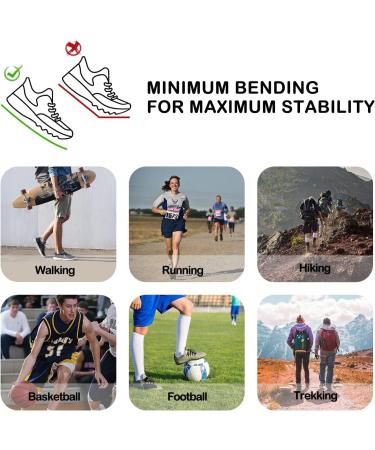 Carbon Fiber Insoles 2 Pcs 1mm Full Length Rigid Inserts for Sports | V.Step Stiffener Insole for Men & Women | Foot Support | Black | 285mm - Buy Online on GoSupps.com