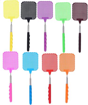 EVTSCAN 9PCS Mini Fly Swatter with Retractable Stainless Steel Rod for Home Dormitory Camping - Buy Online on GoSupps.com