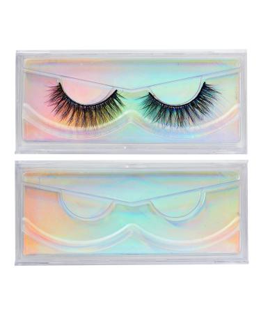 Holographic Silver Empty Lash Boxes - 30-Pack Bulk Wholesale for False Eyelashes | Makeup Artist Essential - 4.4 x 2 Inches - Buy Online on GoSupps.com