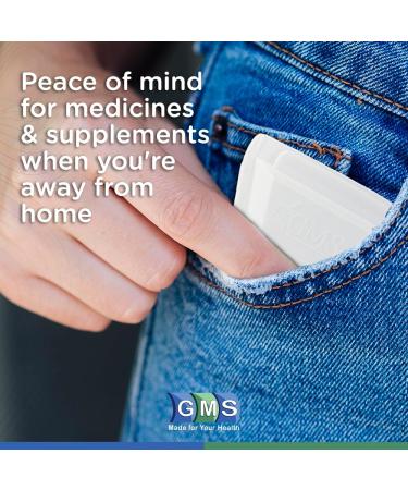 GMS Squeezable Pocket Pill Case - Travel-Friendly Lightweight Pill Organizer - Secure Medicine Storage - Discreet & Sturdy Design - Ideal for On-the-Go Use (1 Count - Buy Online on GoSupps.com