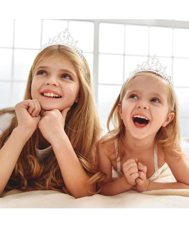 Makone Girls Crystal Tiara Princess Crown Headband - 2 Piece Set for Birthday Party & Wedding - Buy Online on GoSupps.com