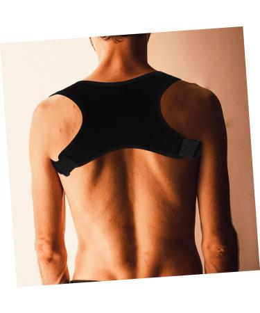 SOLUSTRE Belt Shoulder Rest Brace Holder Posture Straps for Men Support Belt Polyester Black - Buy Online on GoSupps.com