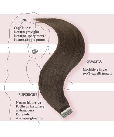 Buy Hotlulana 18 Dark Brown Tape Extensions - 100% Remy Human Hair - 20 Pcs Invisible Extensions - Buy Online on GoSupps.com