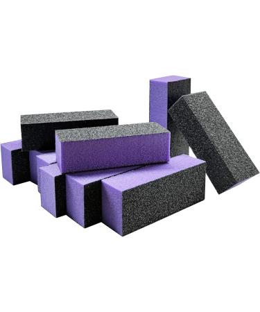 10 Pcs Nail Buffer Sanding Block 100/180 Grit - Nail Files Art Pedicure Manicure File (Black Purple) - Buy Online on GoSupps.com