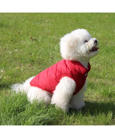Dog Jacket - Fleece Lined Windproof Vest for Cold Weather | Extra Warm Medium Red | Joydaog - Buy Online on GoSupps.com