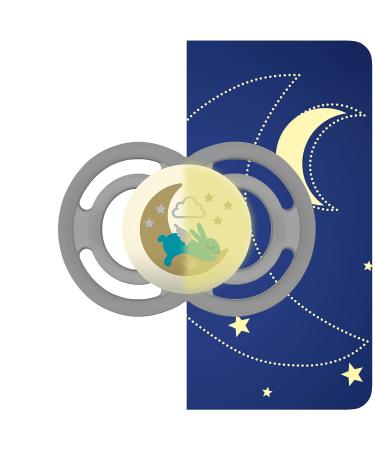Mam Perfect Night Pacifier - Prevents Tooth Misalignment Flexible Silicone Glows in the Dark 6-16 Months Little Star - International Shipping Available - Buy Online on GoSupps.com