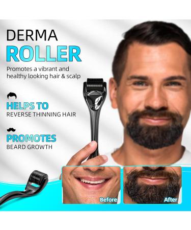 Whaler Bartroller 0.5mm Dermaroller for Hair & Beard Growth | Anti-Wrinkle Microneedling Roller with 540 Needles - Unisex - Buy Online on GoSupps.com