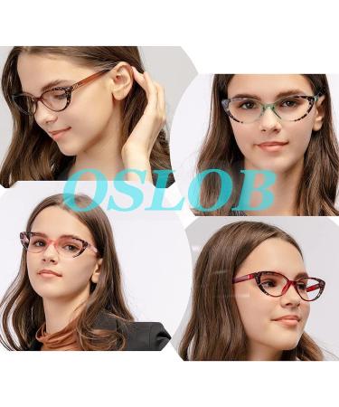4 Pack Cat Eye Reading Glasses for Women | Blue Light Blocking | Anti-Glare UV | Spring Hinge | 1.5x Magnification - Buy Online on GoSupps.com