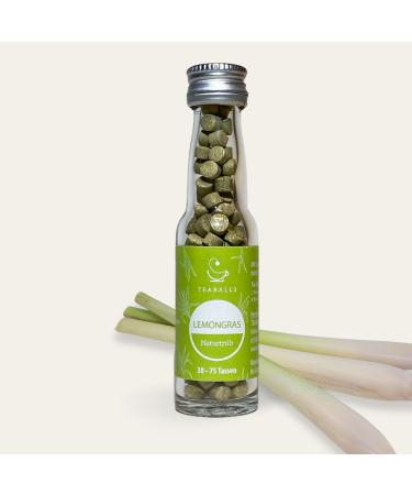 Teaballs - Lemongras Natural cloudy (1 x 11g) |approx. 150 teaballs |For approx. 30-75 cups of tea |100% purely vegetable |Known from: The thing of the year Lemongrass 30-75 cups