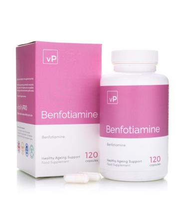 Benfotiamine 300mg x 120 Capsules - Third Party Tested Over 99% Purity - Natural Benfothiamine Supplement - Vitality Pro